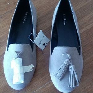 Merona Vegan Suede Tassel Flats